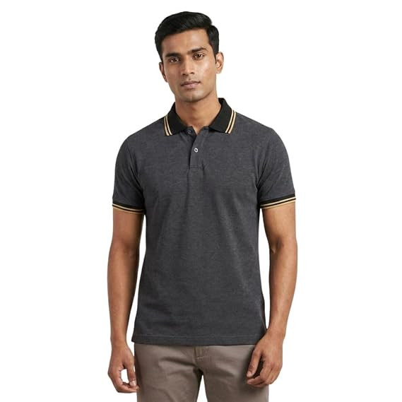 TA Men’s Solid Polo T-Shirt | Cotton Blend Collared Neck Half Sleeve Casual Regular Fit T-Shirt for Men