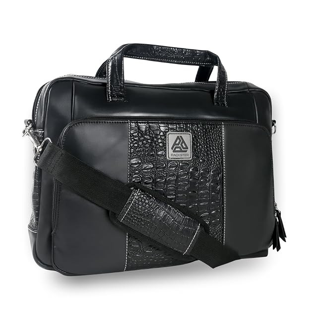 TA Origin Black Messenger Bag for Men & Women | Premium Professional Laptop Bag with Padded Strap for Office, Travel & Business