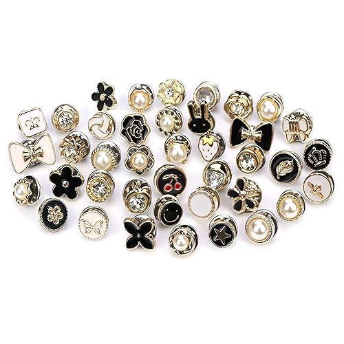 TA 20pcs Brooch Buttons for Women, Cover Up Button Pins Instant Button Jeans Button Pins Women Shirt Safety Brooch Buttons Pin