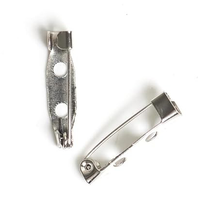 TA Brooch Pins Pack 100 Pcs of Metal Brooch Pin,Backs Safety Clasp Brooch Pin, Jewelry Pins for DIY Craft Making (40mm)