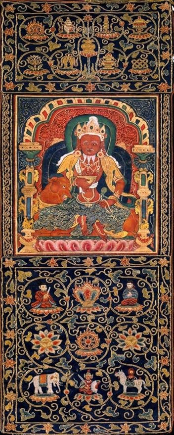 TA Buddha Vintage Art - God of Fire, Agni, Of the Medicine Buddha Mandala - Thangka - Small Poster Paper (12 x 17 inches)