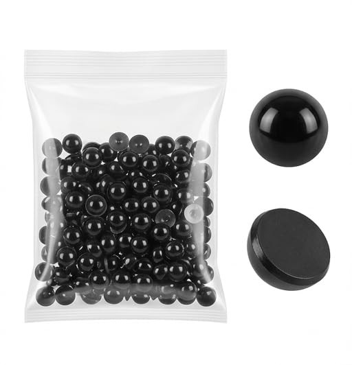 TA 7mm Small Plastic Safety Eyes for Soft Toys & Amigurumi – Black Eyes – 100 Pieces/Packet – Craft & Doll Making Accessories Animal Puppet Toys Crafts DIY Making Collections