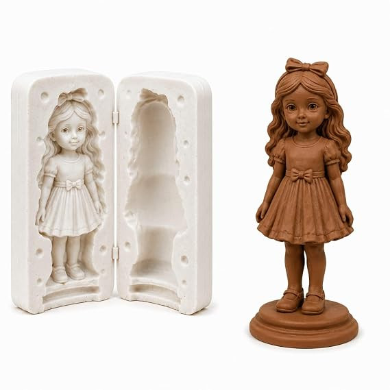 TA Sanwariya Point Natural Chikni Mitti Without Girl Doll Making | Soft Air Dry Clay | Smooth Modelling Clay for DIY Craft, Sculpture, School Projects & Idol Making