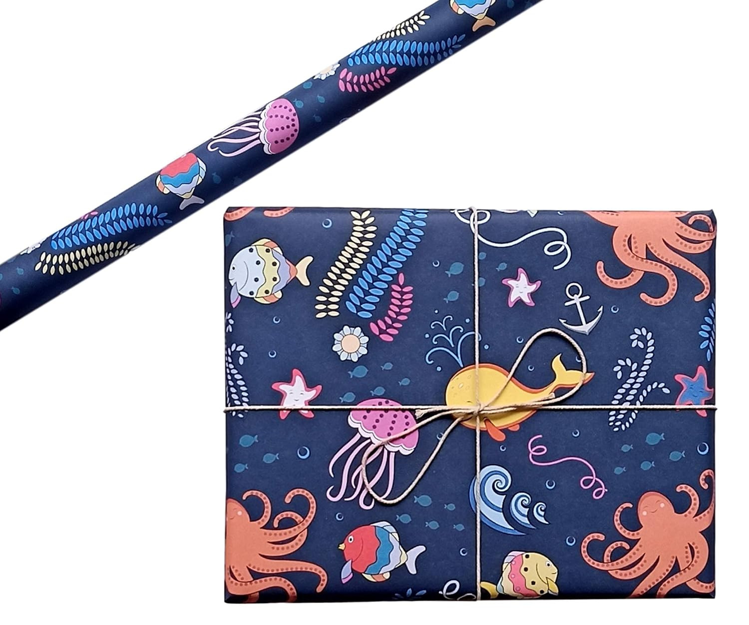 TA Pack of 5, Gift Wrapping Paper Sheet, Gift Paper, Gift Wrap Roll, Gift Papers Sheets, Gift Wrapping Paper for Kids (Sea Shore)