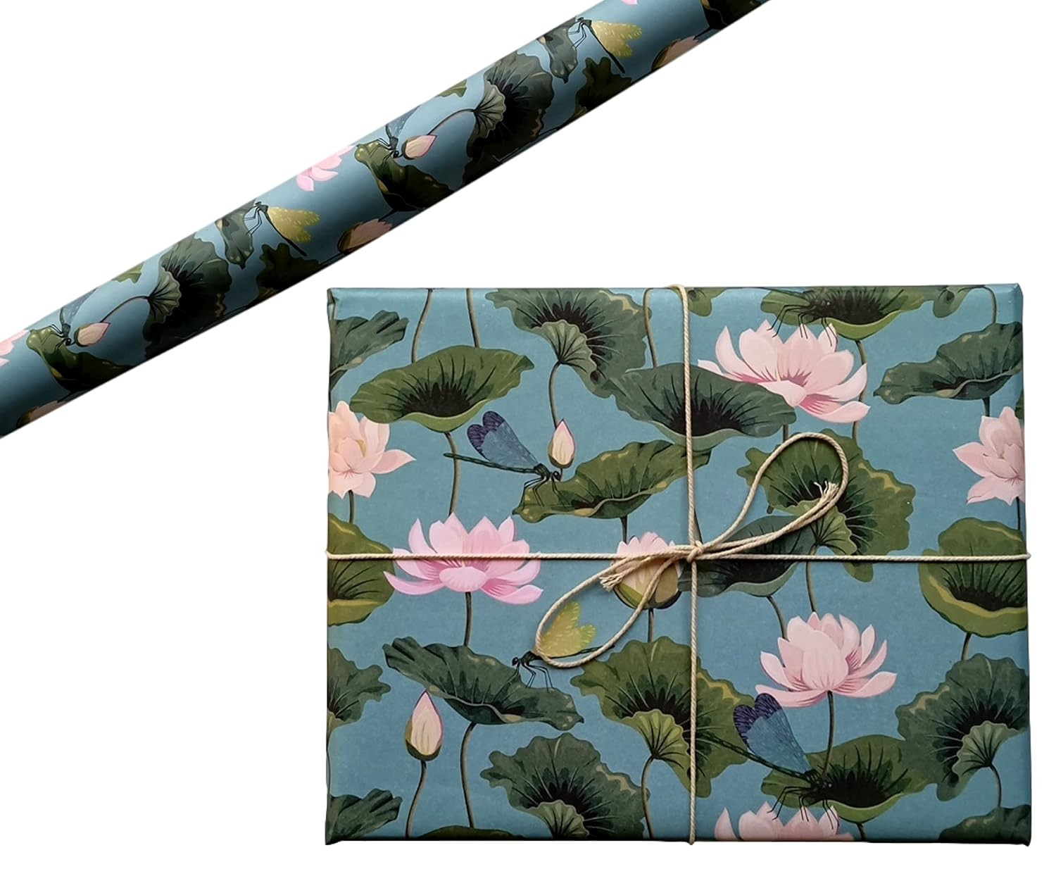 TA  Pack of 5, Gift Wrapping Paper Sheet, Gift Paper, Gift Wrap Roll, Gift Papers Sheets, Gift Wrapping Paper for Kids (Water Lotus)