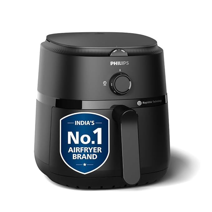 TA  PHILIPS Air Fryer NA120/00, 4.2 Litre, Large | uses up to 90% less fat, with Rapid Air Technology