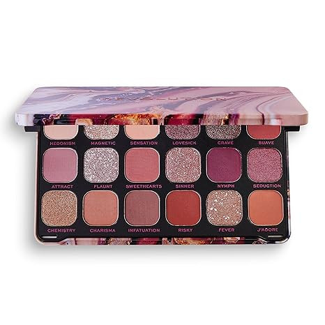 TA Makeup Revolution Eyeshadow Palette for Women | Forever Flawless Allure Pallete – 18 Shades | Matte & Shimmer Finish | Glitter Eyeshadow | Long Lasting & Blendable Shimmer Eyeshadow Palette – 19g