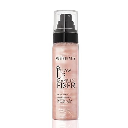 TA Swiss Beauty Glow Up Makeup Fixer | Preps + Sets | Dewy Radiance | For Face & Body | With Vitamin C & Hyaluronic Acid | 100ml