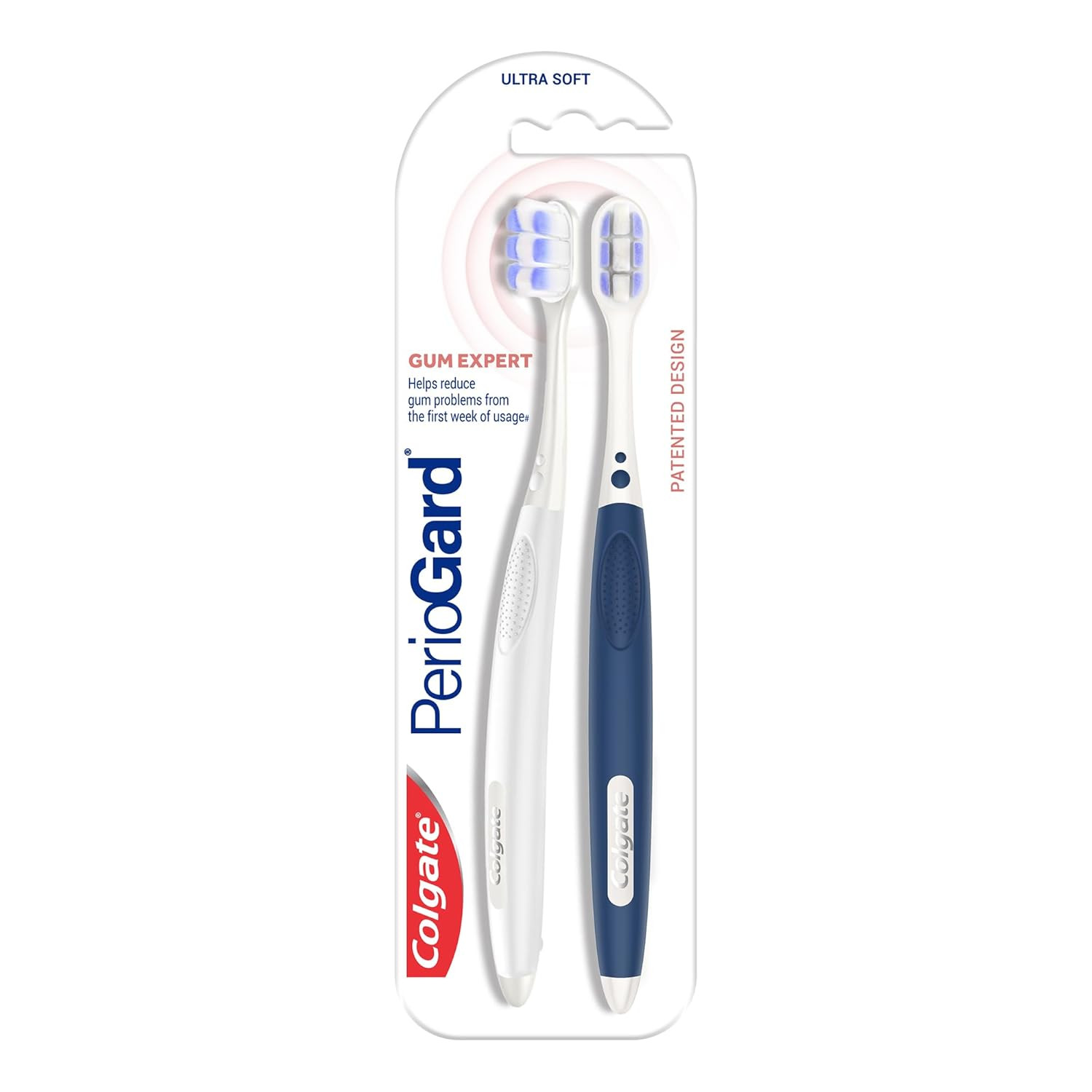 TA Colgate Periogard Gum Expert Toothbrush - Ultra Soft Manual Toothbrush For Adult (Pack of Two), Multicolor
