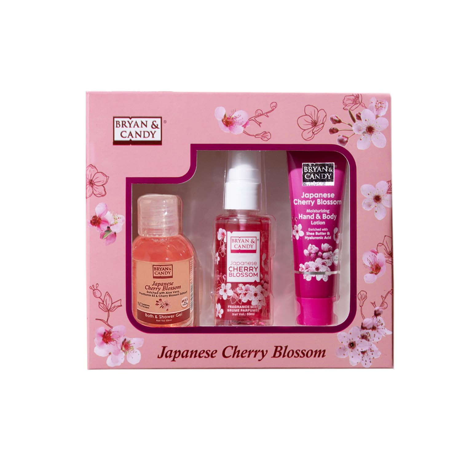 TA  Bryan & Candy Bath Kit Gift set for Women 100% Vegan,Ph5.5 Skin Friendly (Cherry Bath Kit)