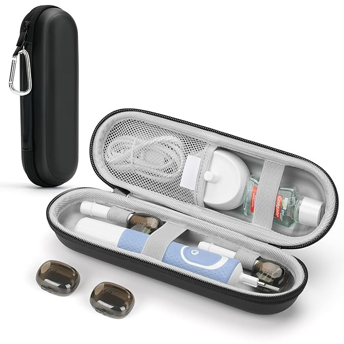 TA  Electric Toothbrush Case Compatible with Oral B/Oral-B Pro/Philips Sonicare | Fit AquaSonic, Travel Toothbrush Shell, Hard Protective Portable Bag, Storage for Brush Heads & Accessories, Waterproof