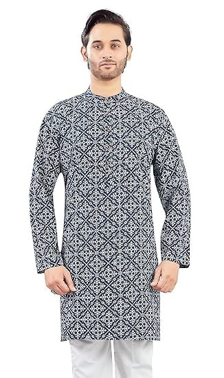 TA  Men's Cotton Relaxed Fit Straight Kurta