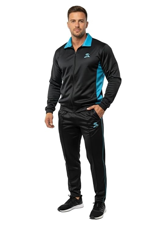 TA Men’s SuperPoly Tracksuit | Full Sleeve Zipper Jacket & Track Pant | Sportswear Gym Wear | Heavy Quality with-4 color optionS 690gm Weight