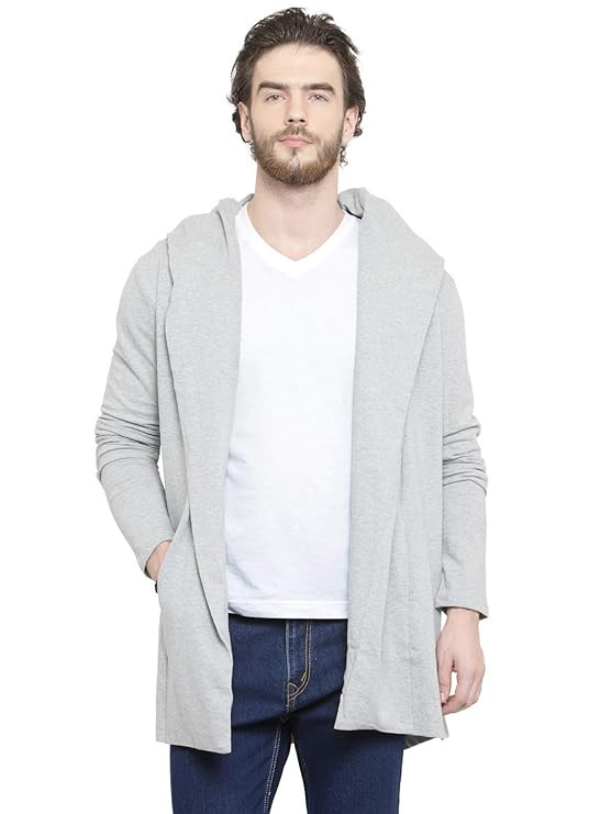TA Men's Cotton Blend Hooded Cardigan