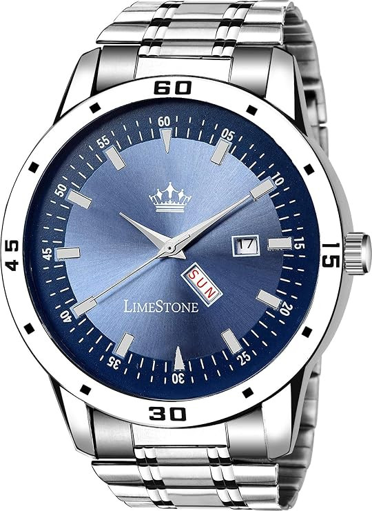 TA Day and Date Functioning Steel Strap New Quartz Analog Watch for Men Classic Design Men's Wrist Watches.