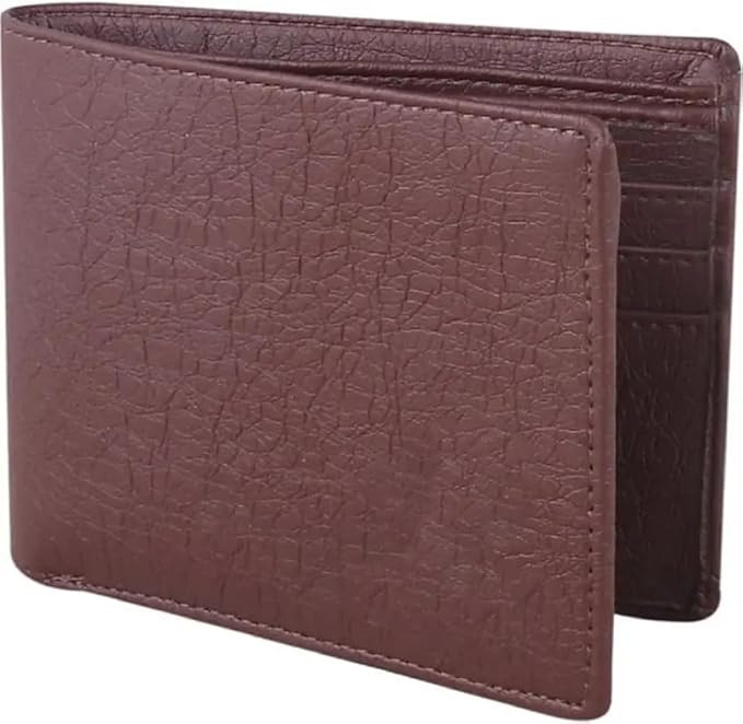 TA Premium Brown Leather Wallet for Men, Multiple Card Slots, Cash Compartment, Classic Bifold Design, Metro Card and ID Holder