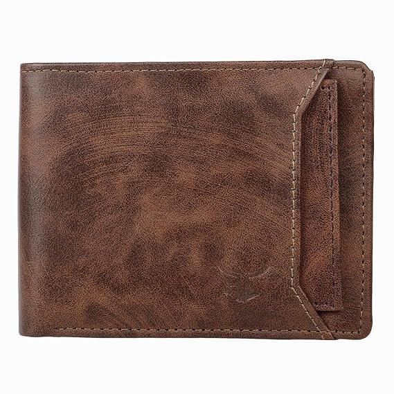 TA Men's Leather Wallet | Slim Bifold Design | Multiple Card Slots | Coin Pocket | Compact & Durable | Gift for Him