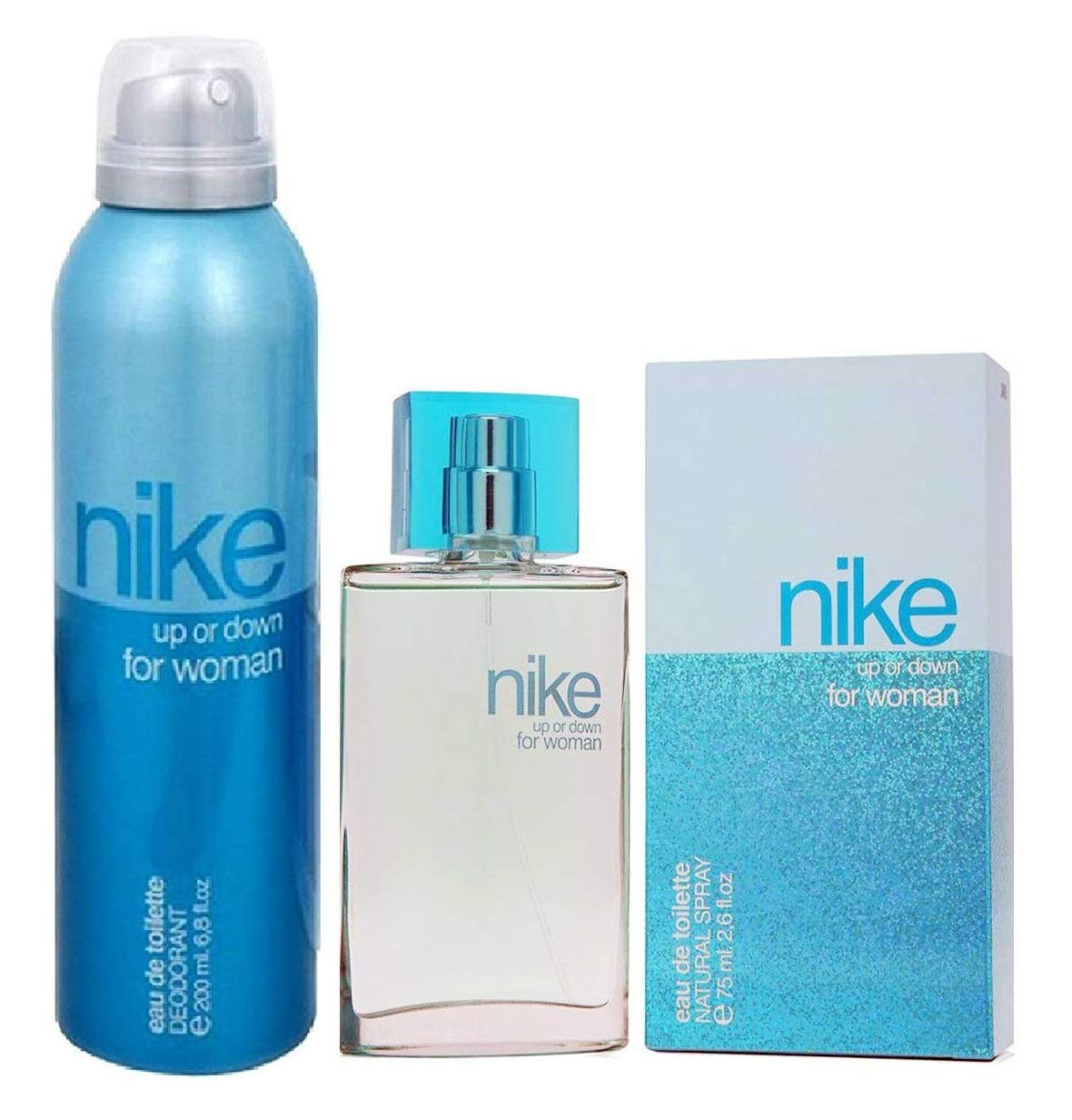 Nike Women Up Or Down Combo Of Fresh Scent Deodorant Spray + Edt - Pack Of 2, 200 Millilitres.