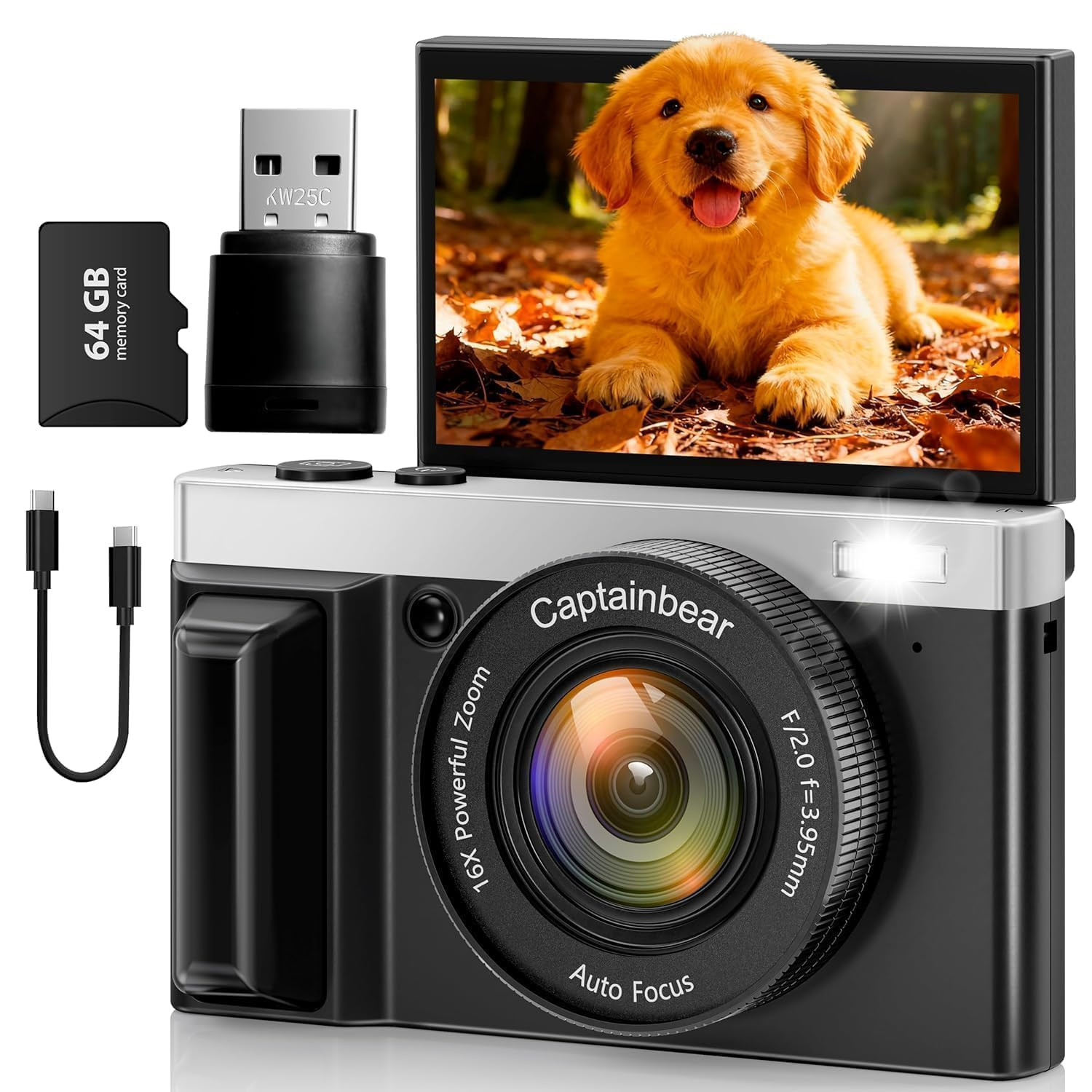 Digital Camera,64MP Cameras for Photography with 64GB Card