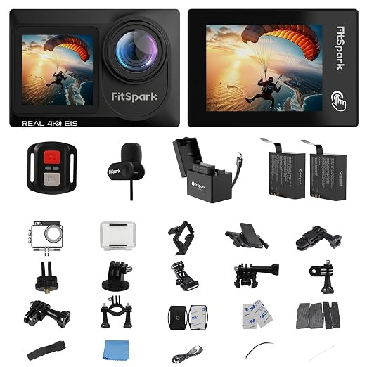 FitSpark Eagle i15 Pro Max Real 4k Action Camera Creator Pack | Sony Sensor.