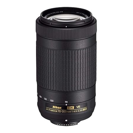 Nikon AF-P DX NIKKOR 70-300 mm f/4.5-6.3G ED VR Lens for DSLR Cameras (Black)