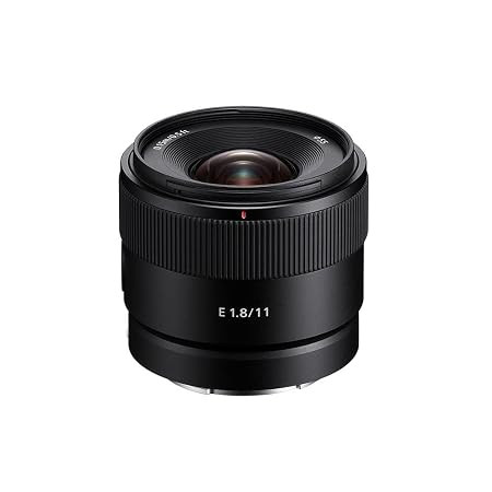 Sony E Mount E 11mm F1.8 APS-C Lens (SEL11F18) | Wide-Angle Prime | Vlogging & Content Creation, Black