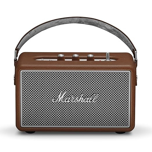 Marshall Kilburn III Portable Bluetooth Speaker with 50+ Hours of Portable Playtime, (360° Sound), Dust & Water-Resistant (IP54) – Brown..