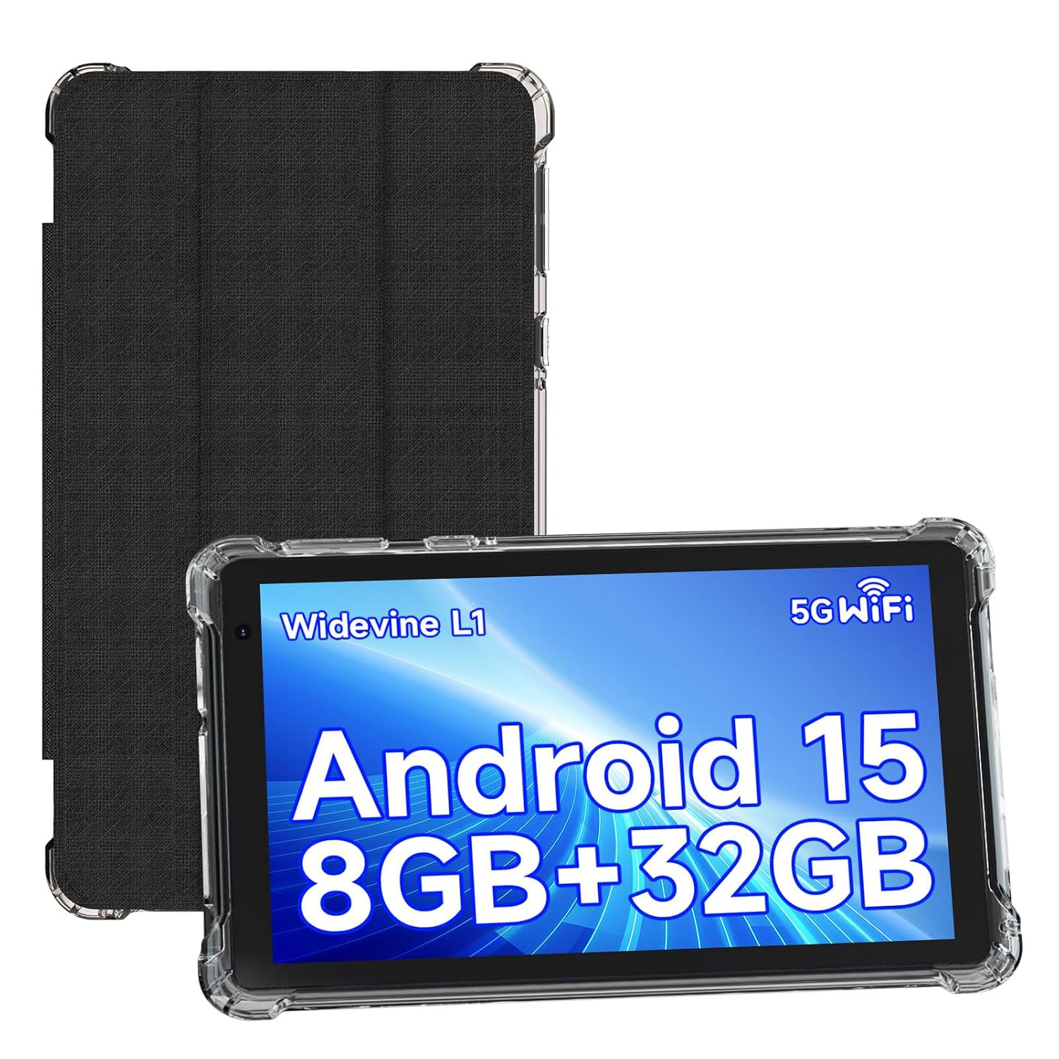 7 Inch Tablet 4GB RAM 32GB ROM Quad-Core Android Processor 14 Tablet PC for Kids, IPS Screen, Dual Camera, WiFi, Bluetooth