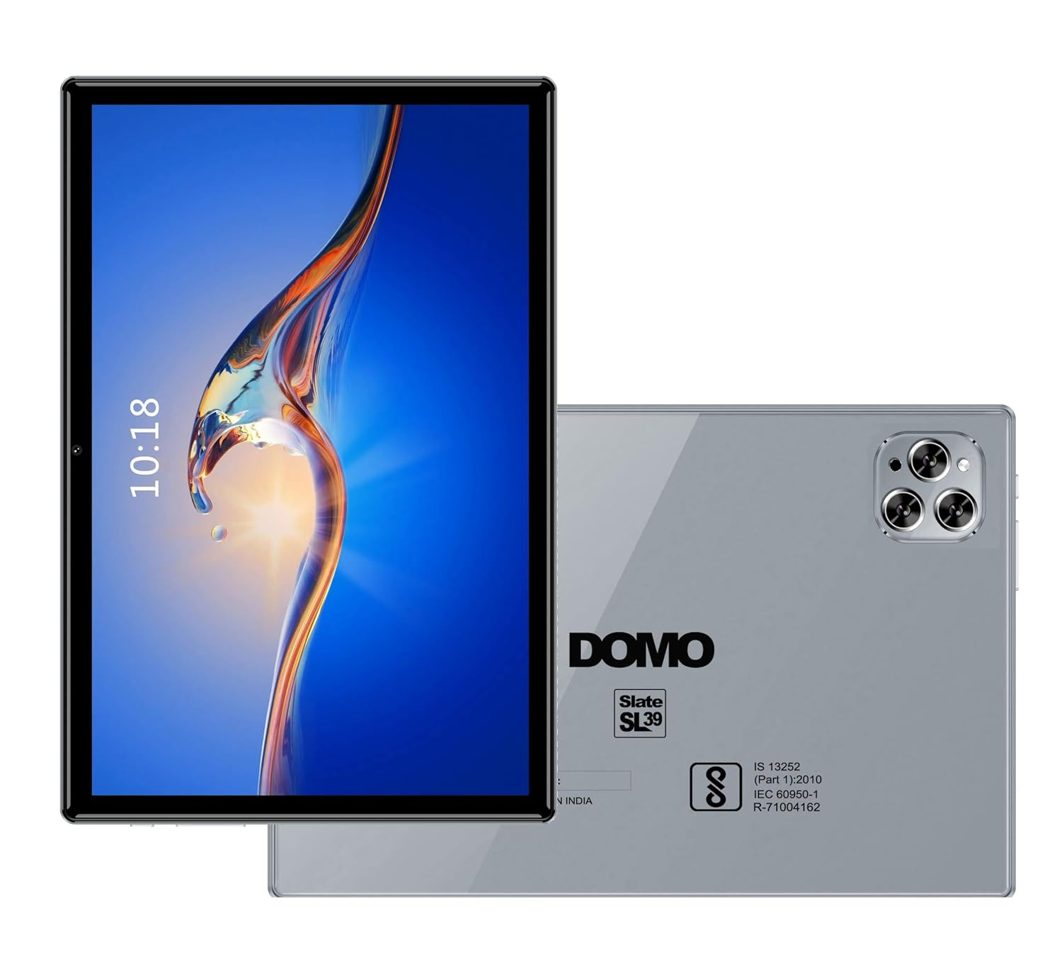DOMO Slate SL39 4G Tablet 10.1 inch Tab, 4G Connectivity, 4GB RAM + 32GB ROM, inbuilt Storage, 1TB Expandable, Dual SIM Slot, Bluetooth, Octa Core CPU GPS, [Grey]