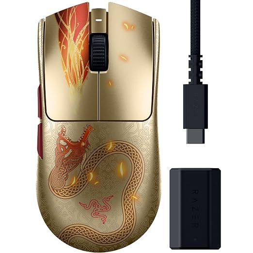 Razer Viper V3 Pro Counter-Strike 2 Dragon Lore - Ultralight Wireless Esports Gaming Mouse - 54g - 8K HyperPolling - Sensor 35K DPI - 2.4GHz HyperSpeed - 95 Hours Battery Life - PC/Mac | Dragon Lore.