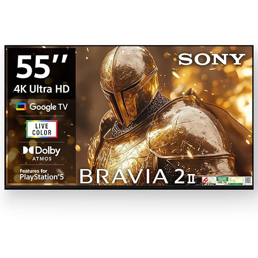 Sony 139 cm (55 inches) Smartchoice BRAVIA 2M2 Series 4K Ultra HD Smart LED Google TV K-55S25BM2.