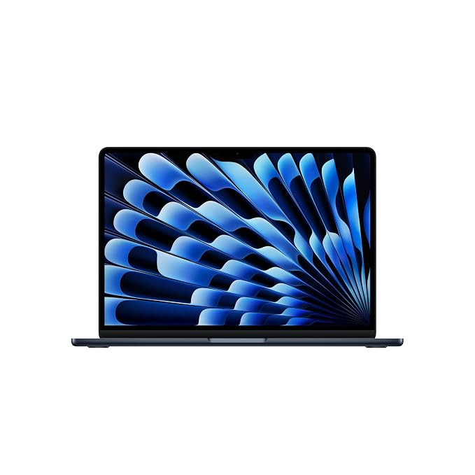 Apple 2026 MacBook Air 13″ Laptop with M5 chip: AI and Apple Intelligence, 34.46 cm (13.6″) Liquid Retina Display, 24GB Unified Memory, 1TB SSD Storage, 12MP Center Stage Camera, Touch ID; Midnight.