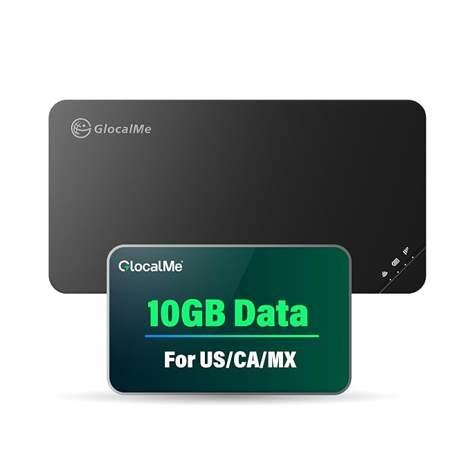 GlocalMe U3 4G LTE Mobile Hotspot Device with 10GB US/CA/MX Data 30 Days.