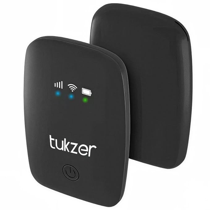 Tukzer 4G LTE Wireless Dongle (v4.0 Version) with All SIM Network Support | Plug & Play Data Card with up to 150Mbps Speed WiFi Hotspot | 2100mAh Rechargeable Battery| SIM Adapter Included (Black).