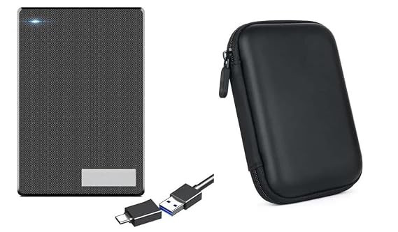 320 GB Portable External Hard Disk Drive High Speed USB 3.0 for PC Laptop Windows Mac Ubuntu Compact 320GB External Drive