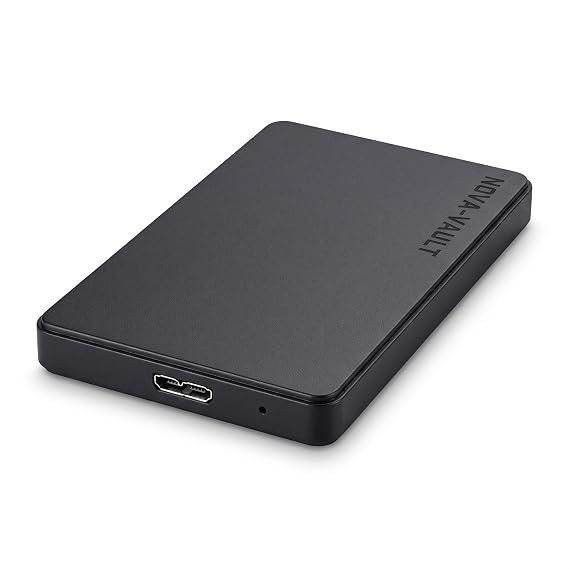 MAYUMI NOVA-Vault 500GB Portable External Hard Disk Drive, USB 3.0 High Speed, Slim & Lightweight, Plug & Play, with OTG Adapter for Phone, for Laptop, PC, Smart TV, Gaming Console (Black)