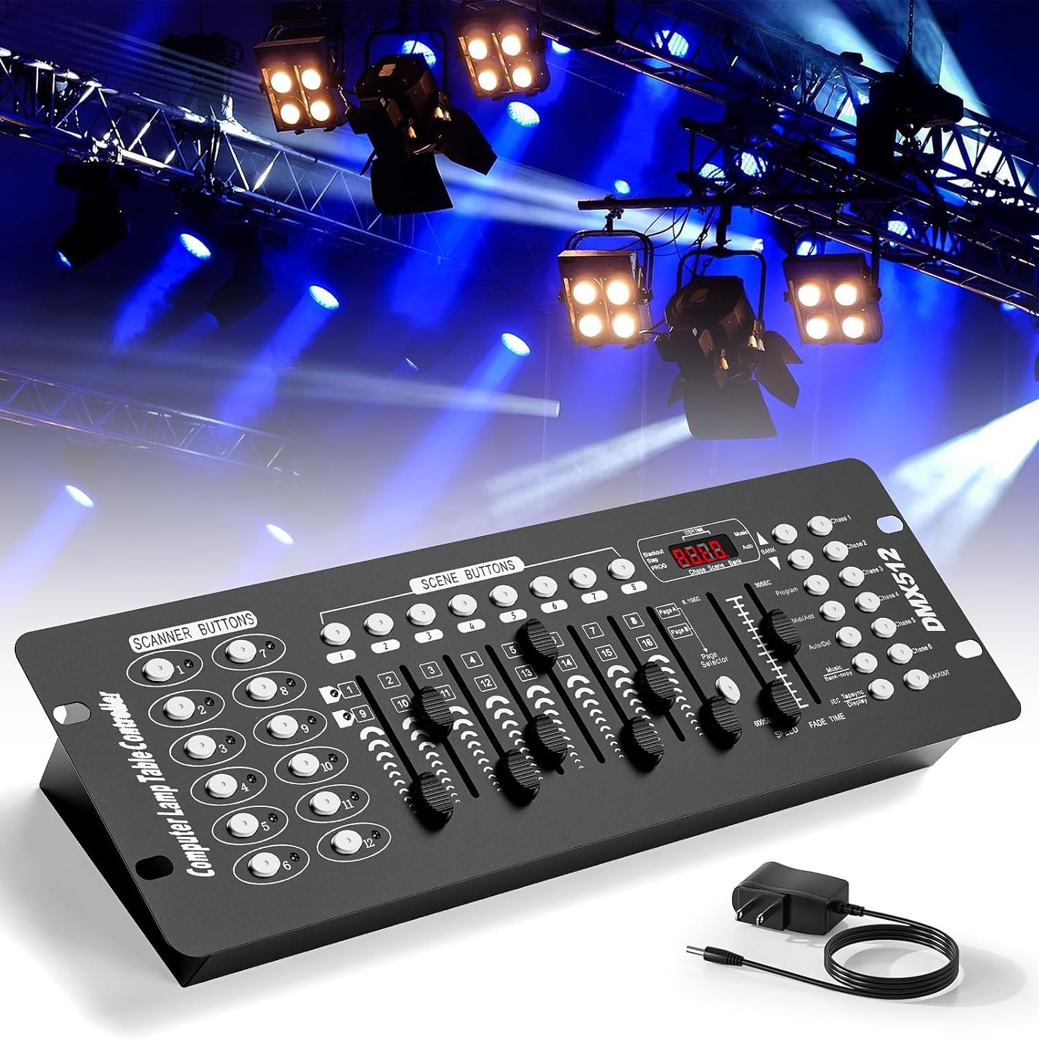 DMX Light Controller RGB Use for Editing Program of Stage Lighting,192 DMX 512 DJ Lights Controller Stage Light Controller Panel DMX Console for Party Disco Club DJs KTV Bars Live