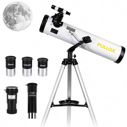 Pullox Space Hunter az 76mm Newtonian Astronomical Reflector Basic 175x Upto 350X Magnification.