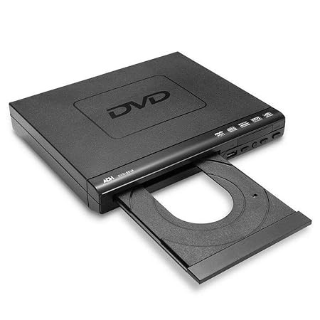 HD DVD Player with HDMI AV Output, USB Playback, CD VCD Music Disc Support, Upscaling Video, 1 Inch Screen, Remote Control, Multi-Format Disc Player for Home Use