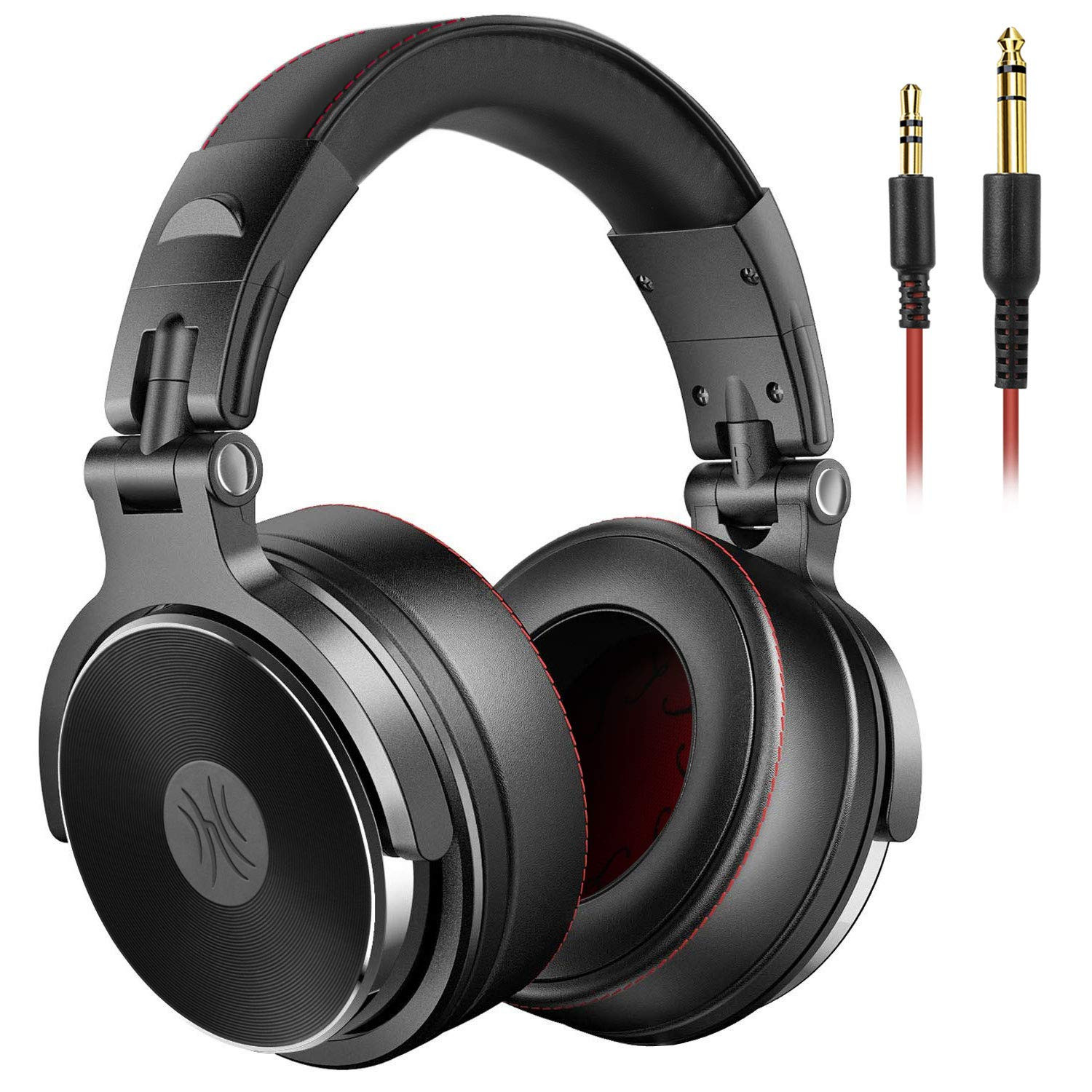 OneOdio Adapter-Free Closed Back DJ Studio Headphones for Monitoring and Mixing, Protein Leather Earcups, Noise Isolation, 90° Rotatable Housing, Portable Over Ear Stereo