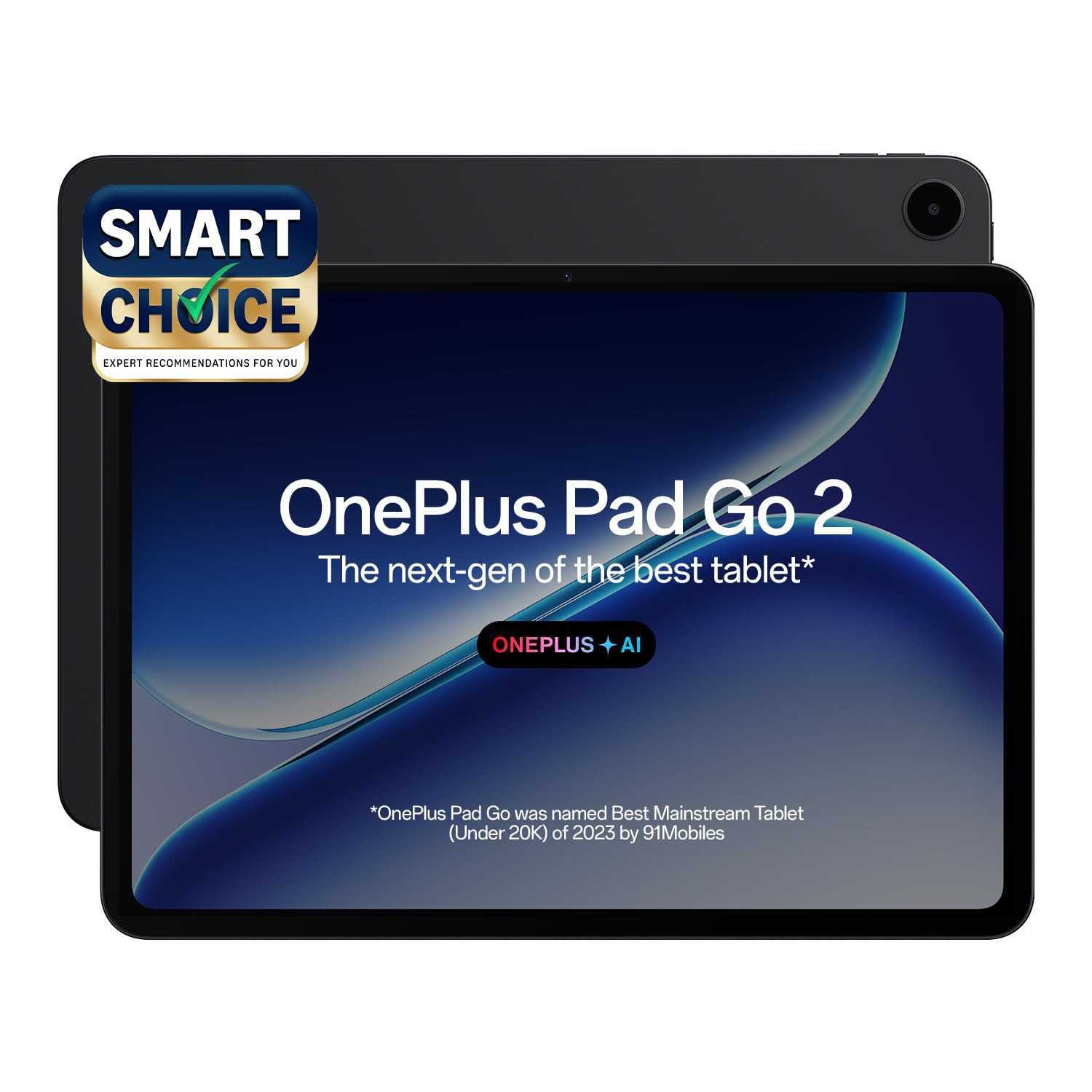 OnePlus, Pad Go 2 [Smartchoice], 12.1 inch (30.73 CM), LCD, 8GB RAM, 256GB ROM, Wi-Fi + 5G, Quad Speakers, Eye Care,Shadow Black, AI Enabled.