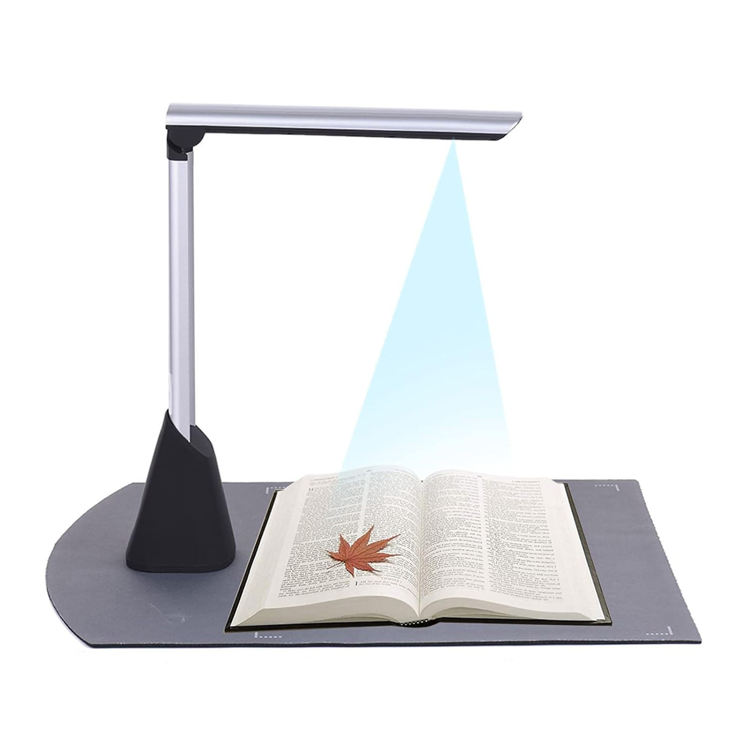 Portable High Speed USB Book Image Document Camera Scanner 10 Mega-Pixel High-Definition Max. A4 Scanning Size with OCR Function LED Light for Classroom Office Library Bank