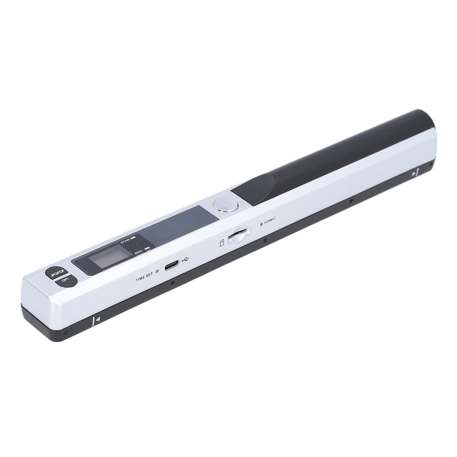 Portable Document Scanner, 8.27 Inch Handheld Color Image Scanner UP to 900 DPI, Support JPG/PDF Format, Photo Scanner for A4 Documents, Books, Receipt, Pictures (Silver)