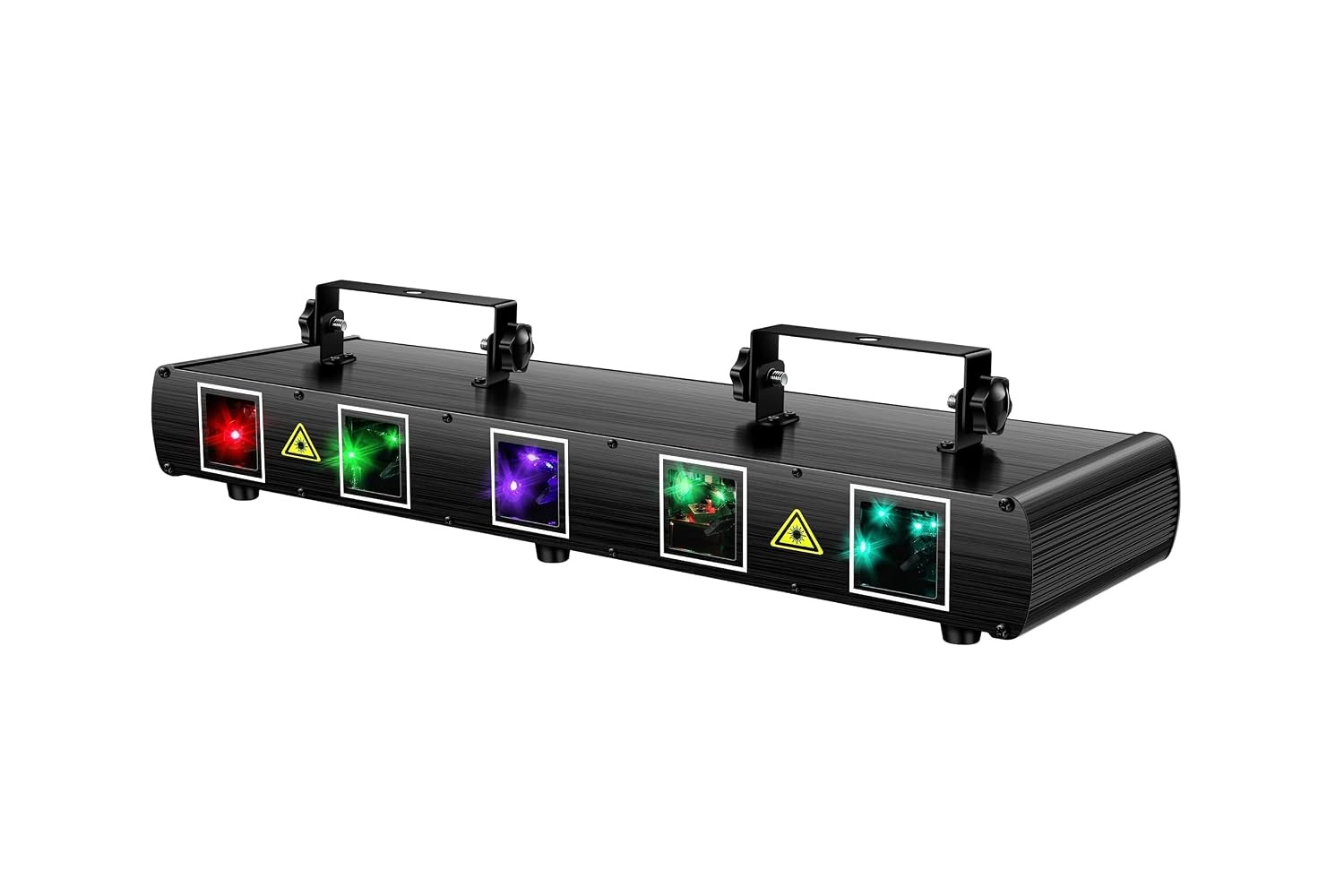 U`King DJ Laser Light, 5 Beam Effect Sound Activated DJ Party Lights RGBYC LED Laser Light Show with DMX Control for Disco Dancing Birthday Bar Stage Lighting