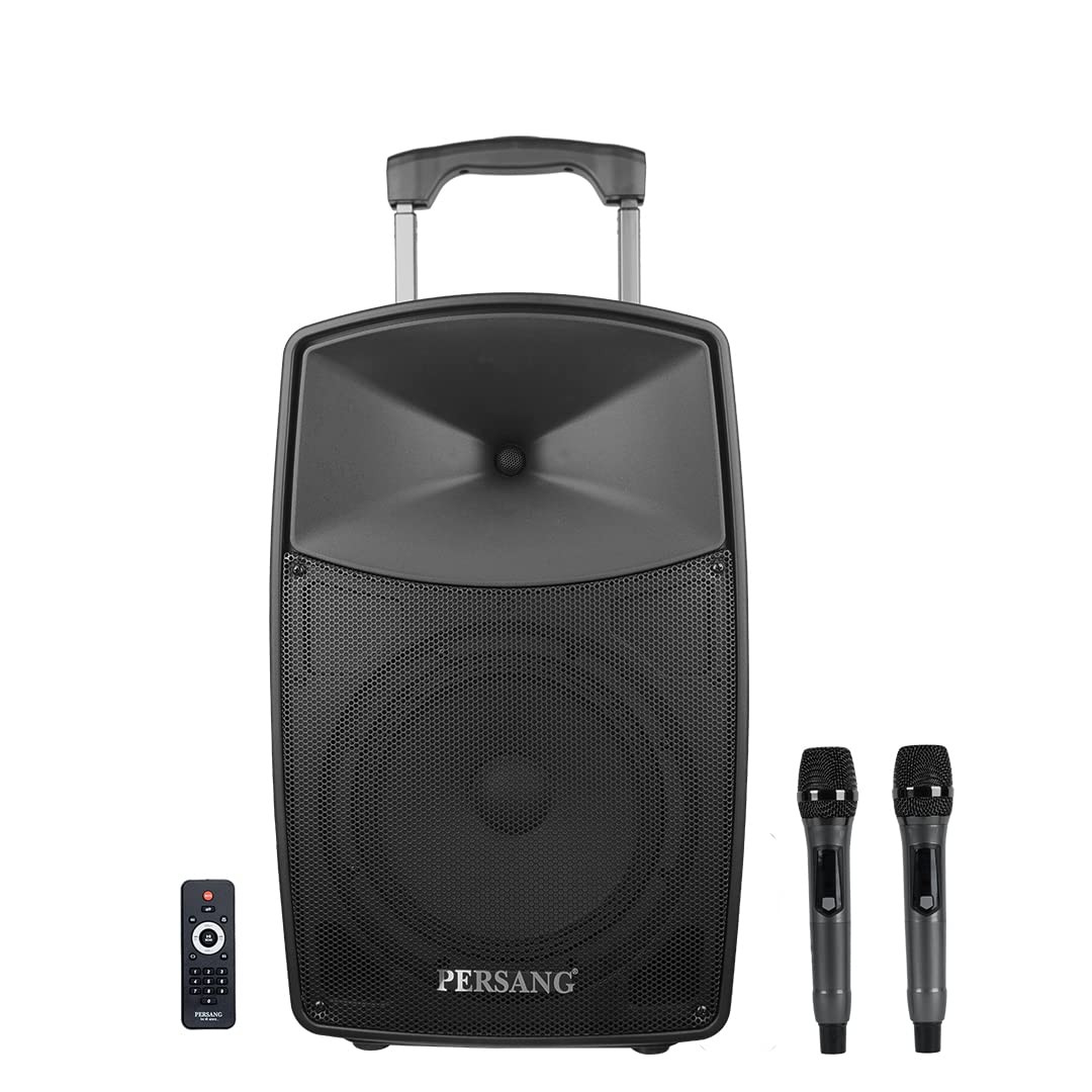 PERSANG Octane 9 Premium Trolley Speaker (10) | 800W Peak Power | 2X UHF Wireless Mic | Upto 5 Hours Playtime | 800 Peak watts, 25.4 cm Driver Bluetooth, Aux, USB, SD Card