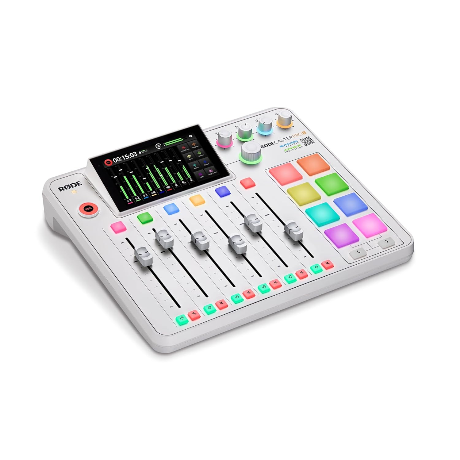 RØDE RØDECaster Pro II All-in-One Production Solution for Podcasting, Streaming, Music Production and Content Creation (White)
